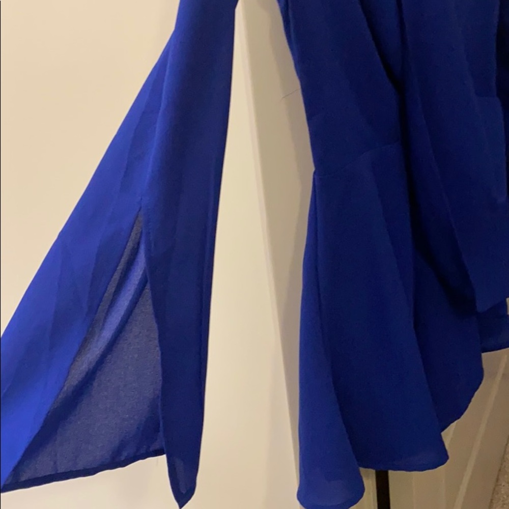Fab’rik electric blue romper Size S v neck - Picture 3 of 5